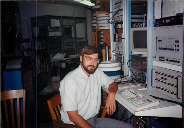 Dr. James Kirkpatrick in his lab